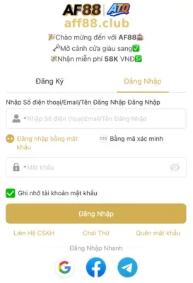 Đăng Ký Tài Khoản AFF88